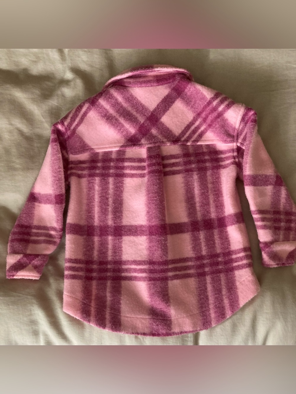 Hanna Andersson Pink Plaid Overshirt size 4 - Picture 3 of 6
